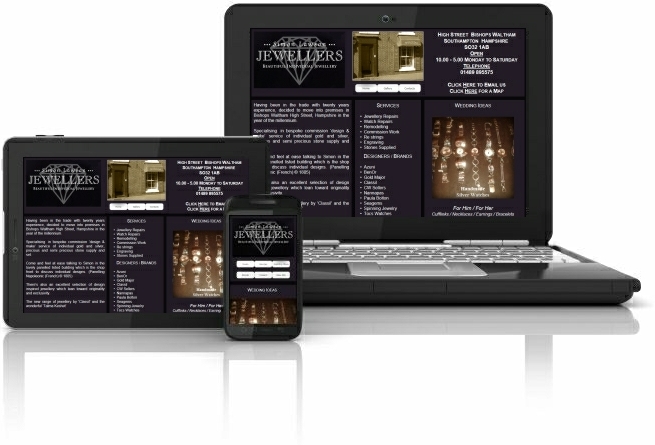 Mobile and desktop website for Simon Lawson Jewellers